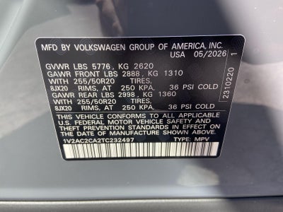 2026 Volkswagen Atlas Cross Sport 2.0T SEL R-Line Black