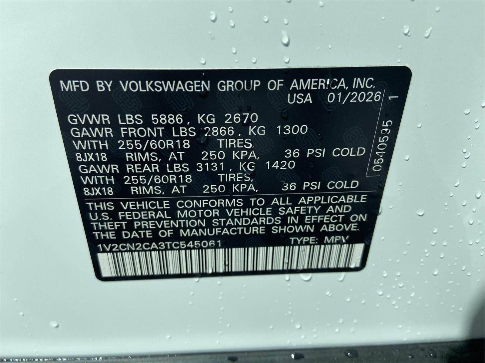 2026 Volkswagen Atlas 2.0T Peak Edition