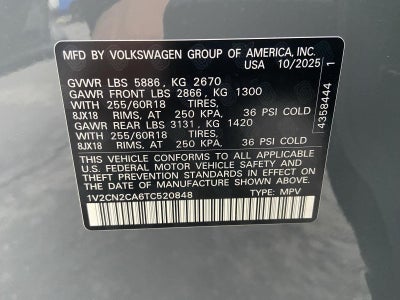 2026 Volkswagen Atlas 2.0T Peak Edition