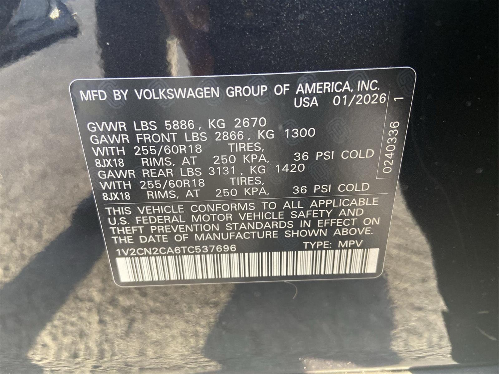 2026 Volkswagen Atlas 2.0T Peak Edition