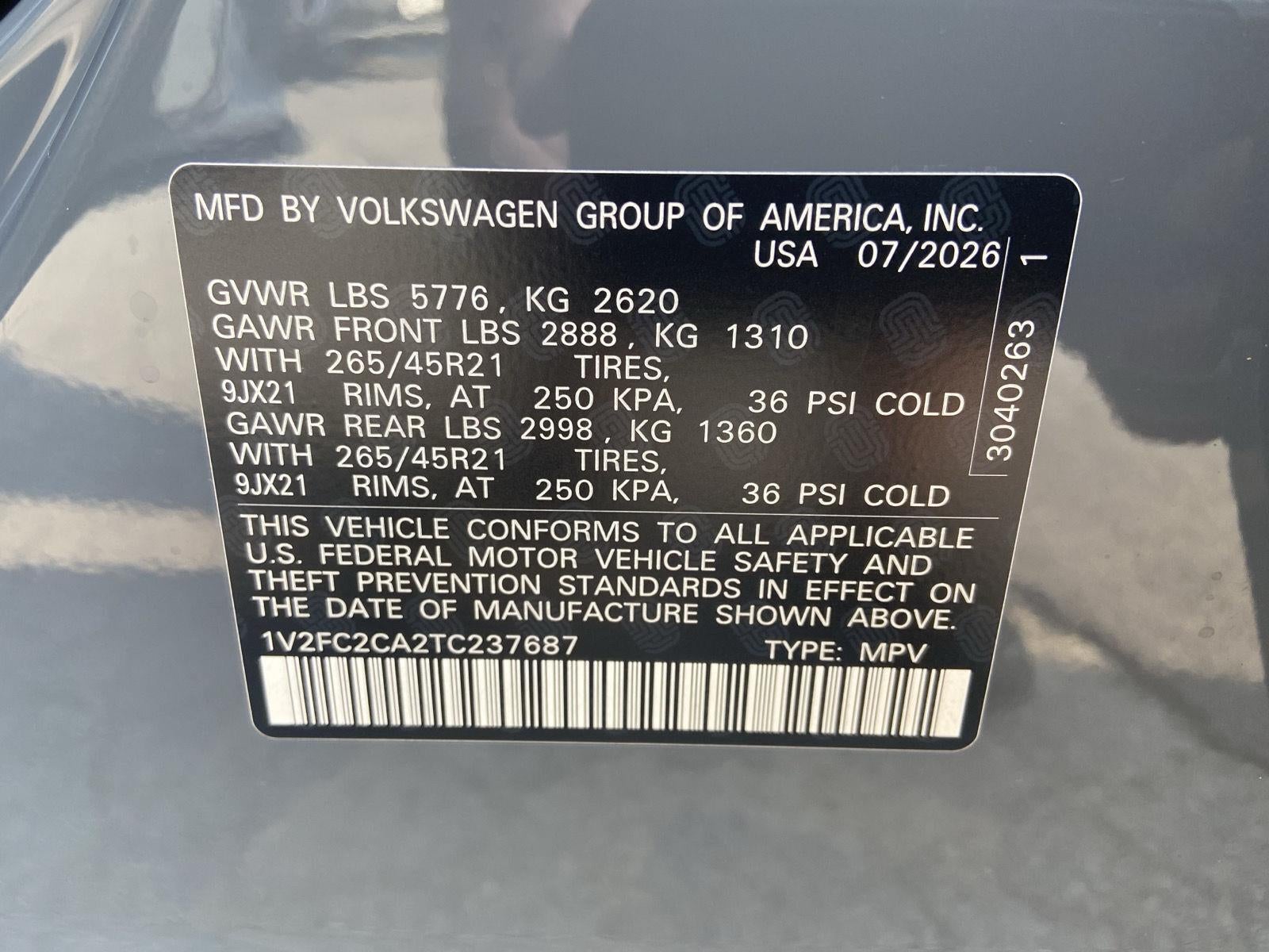 2026 Volkswagen Atlas Cross Sport 2.0T SEL Premium R-Line