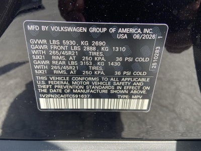 2026 Volkswagen Atlas 2.0T SEL Premium R-Line