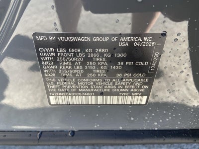 2026 Volkswagen Atlas 2.0T SE w/Technology
