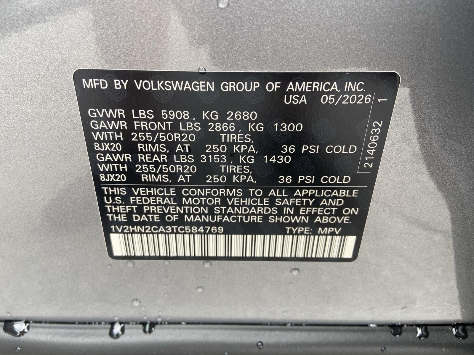 2026 Volkswagen Atlas 2.0T SE w/Technology