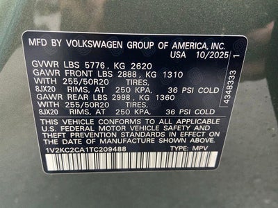 2026 Volkswagen Atlas Cross Sport 2.0T SE W/TECHNOLOGY