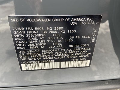 2026 Volkswagen Atlas 2.0T SE W/TECHNOLOGY