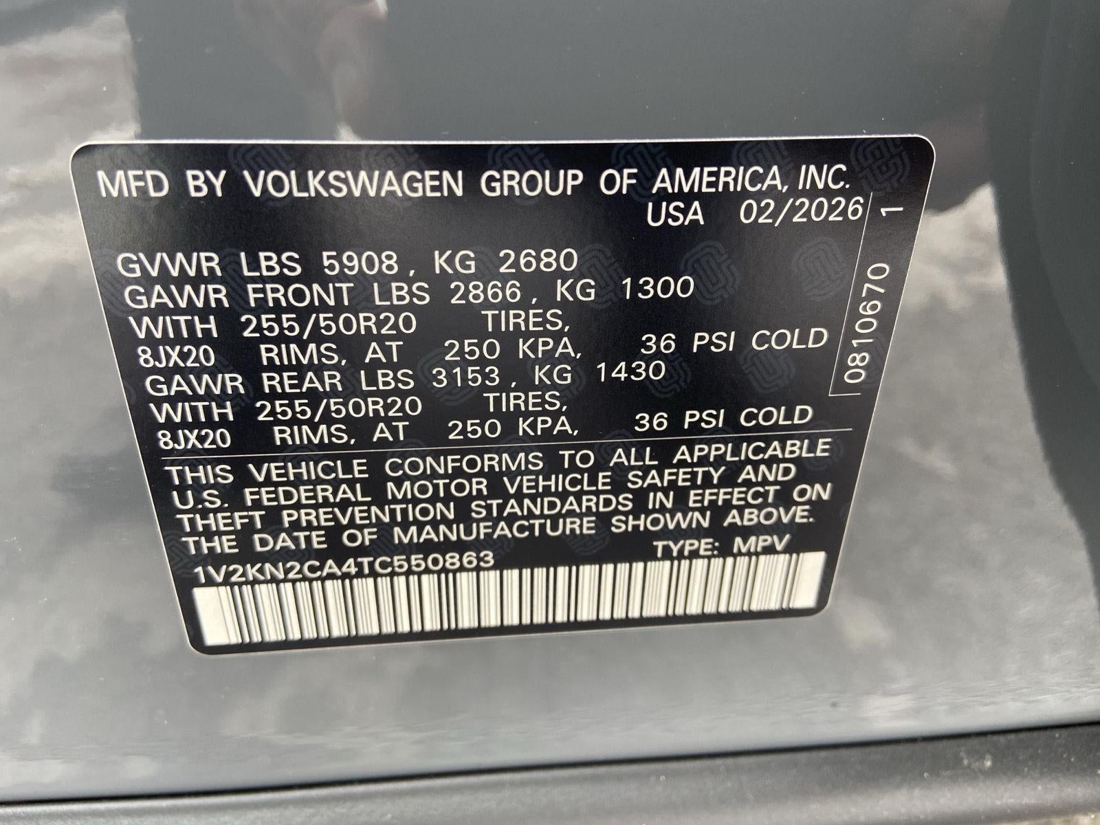 2026 Volkswagen Atlas 2.0T SE W/TECHNOLOGY