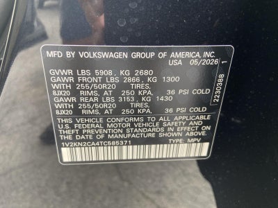 2026 Volkswagen Atlas 2.0T SE w/Technology
