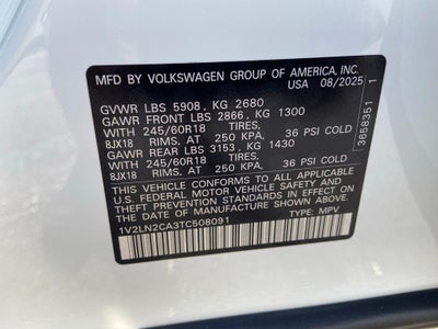 2026 Volkswagen Atlas 2.0T SE
