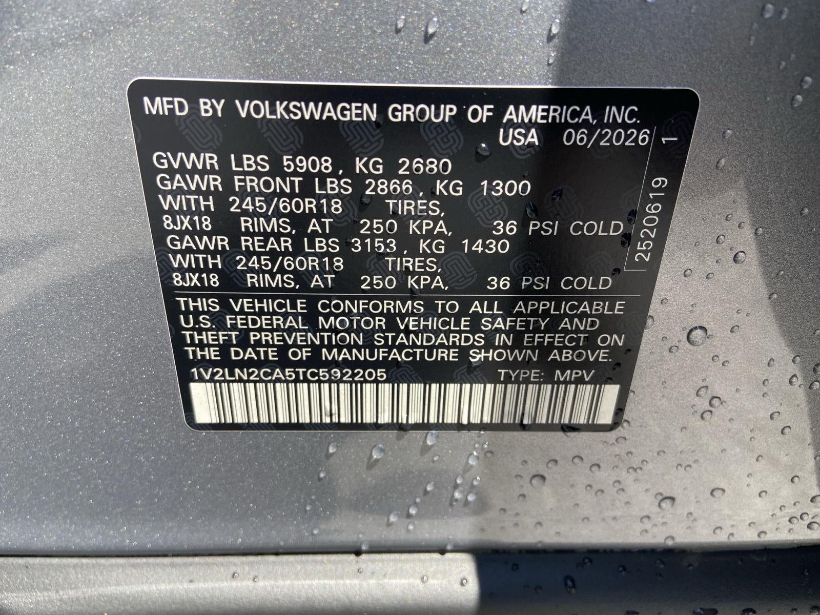 2026 Volkswagen Atlas 2.0T SE