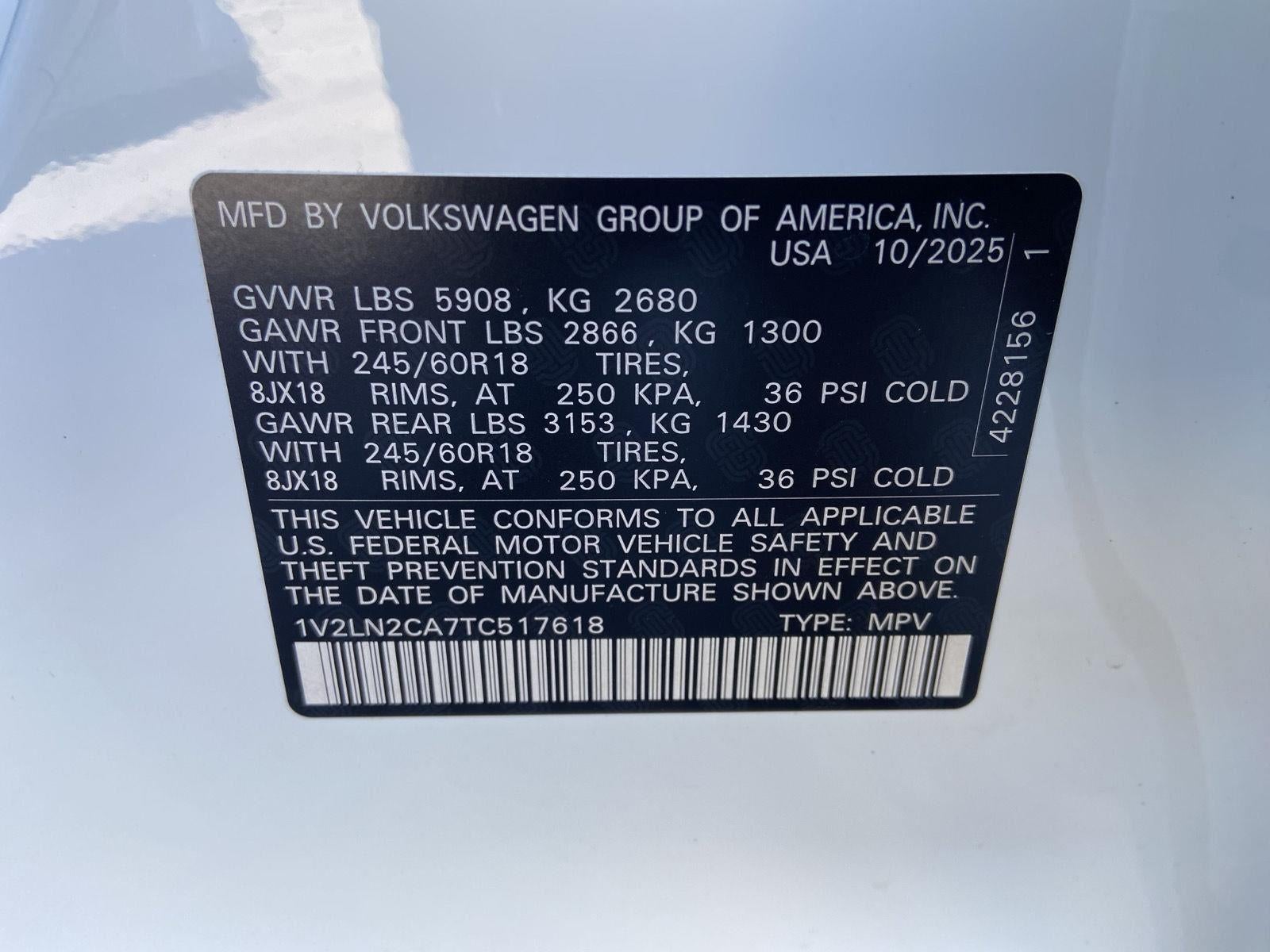 2026 Volkswagen Atlas 2.0T SE