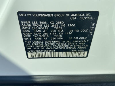 2026 Volkswagen Atlas 2.0T SE