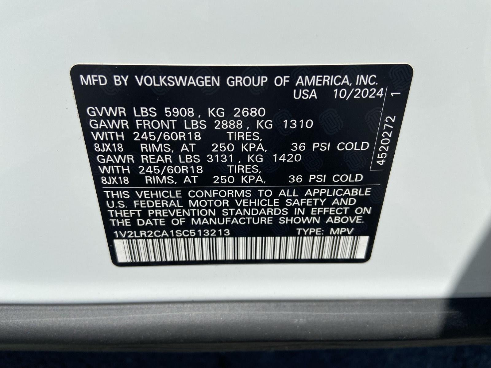 2025 Volkswagen Atlas 2.0T SE