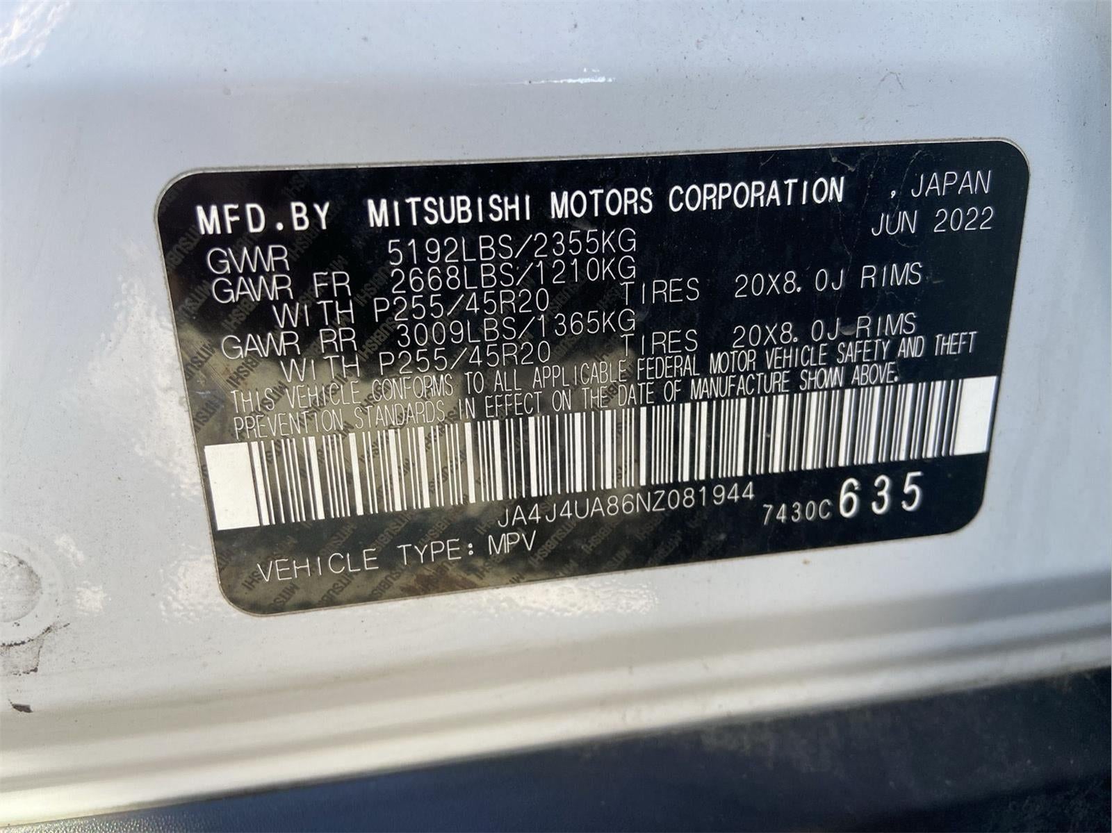 2022 Mitsubishi Outlander SE